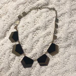 Gold and black statement necklace